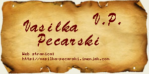 Vasilka Pecarski vizit kartica